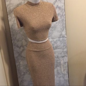 Sweater Crop Top/Skirt set